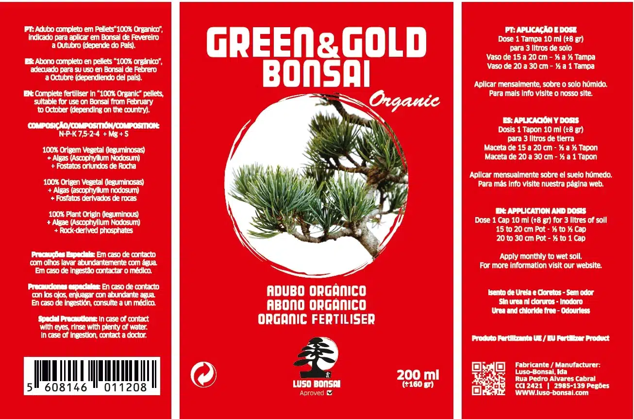 Abono bonsái pellets Green & Gold - Imagen 2